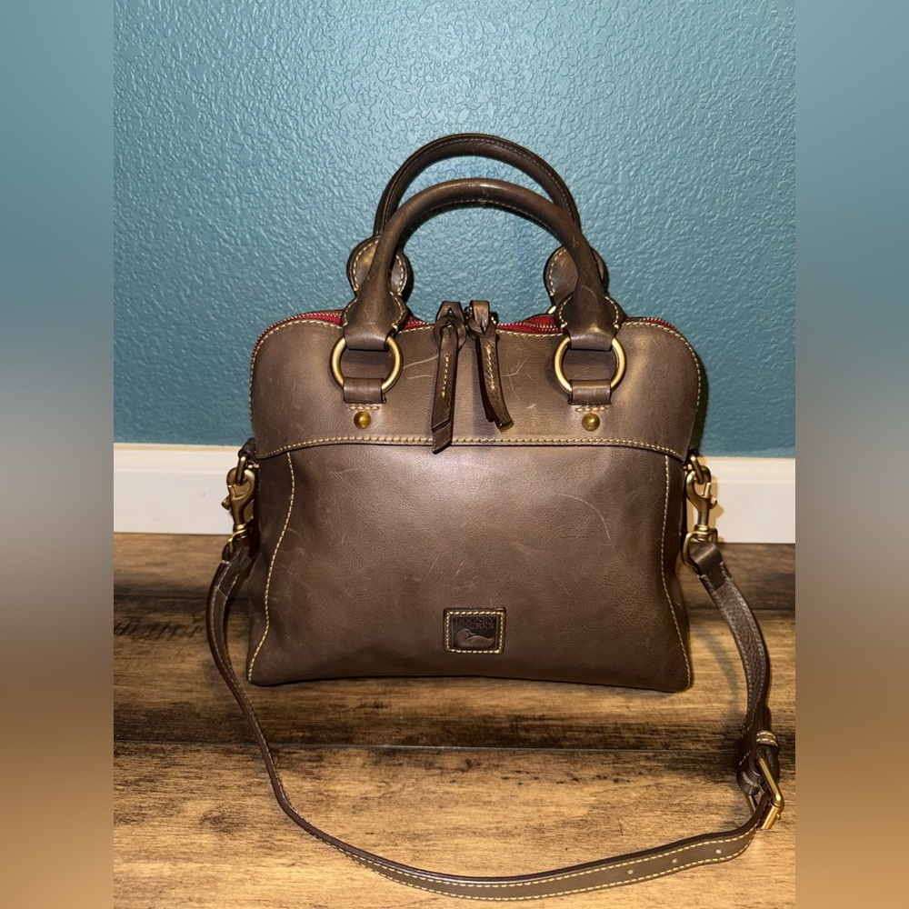 Dooney & Bourke Cameron Satchel – 100% Leather – Taupe - Picture 2 of 10